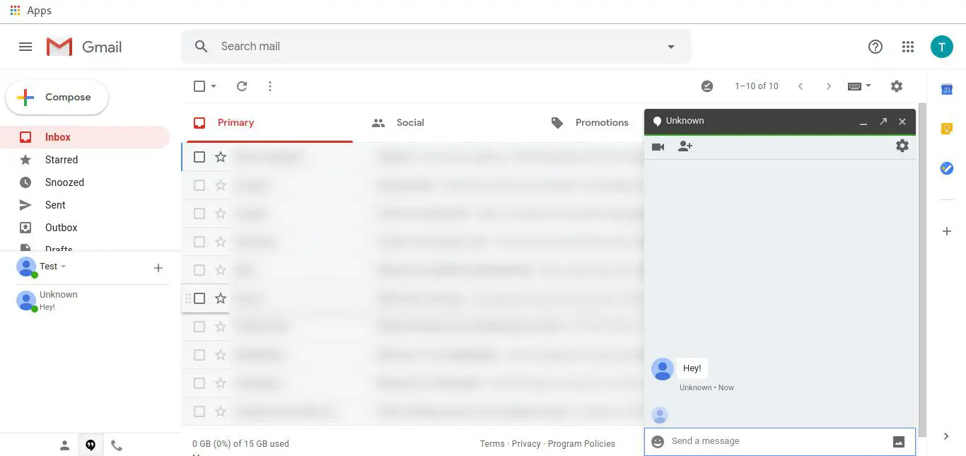 Google Hangouts in Gmail