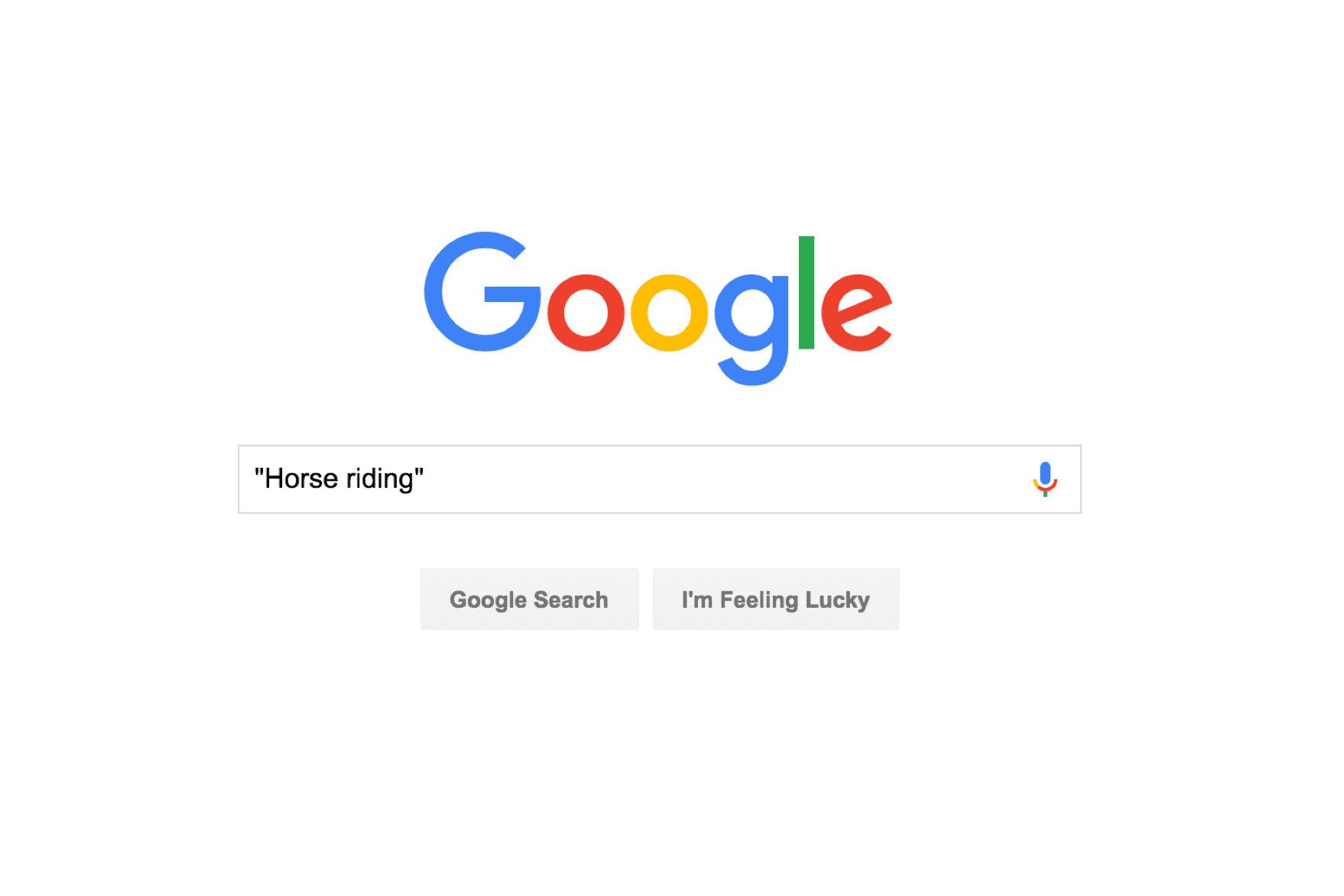 Google zoeken naar paardrijden