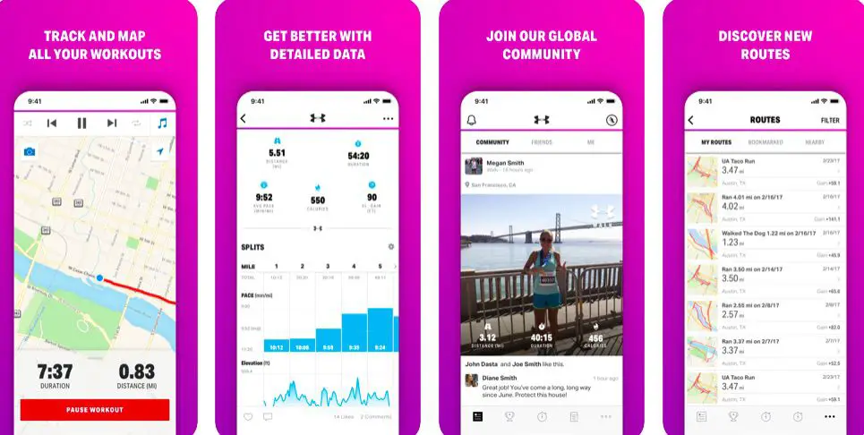 Map My Walk-app voor het tellen van stappen en het volgen van fitness