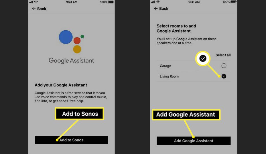 Sonos Voeg je Google Assistent toe - Kamertoewijzingen (Sonos One/Beam)