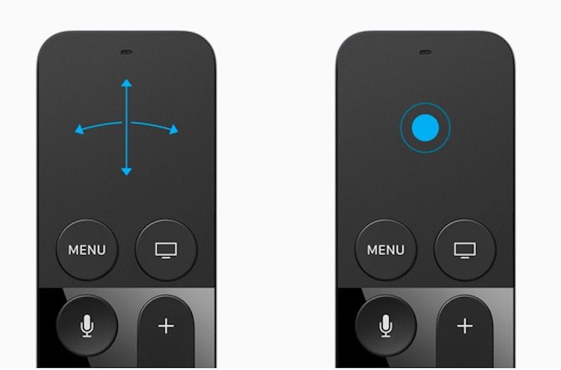 Apple Tv-touchpad op afstand