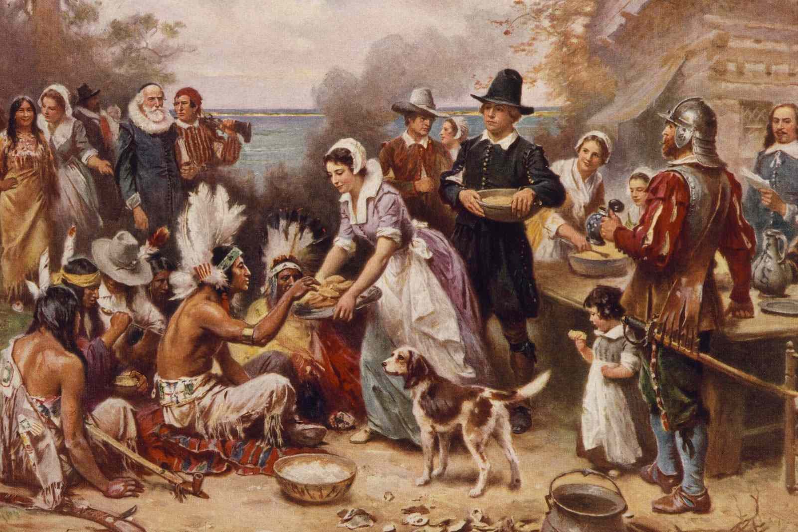 Het eerste Thanksgiving-behang