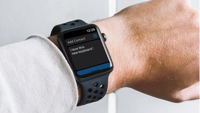 Getypt sms-bericht klaar om te verzenden op Apple Watch
