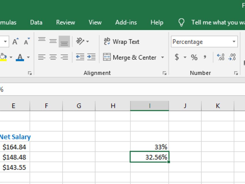 Percentage-opmaak toepassen in Excel