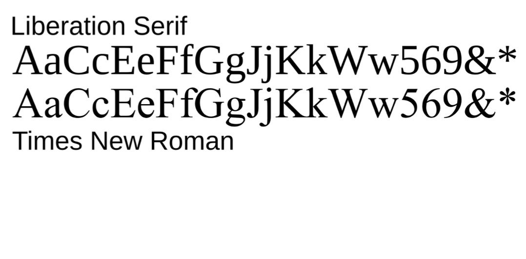 Times New Roman-lettertypen die printerinkt besparen