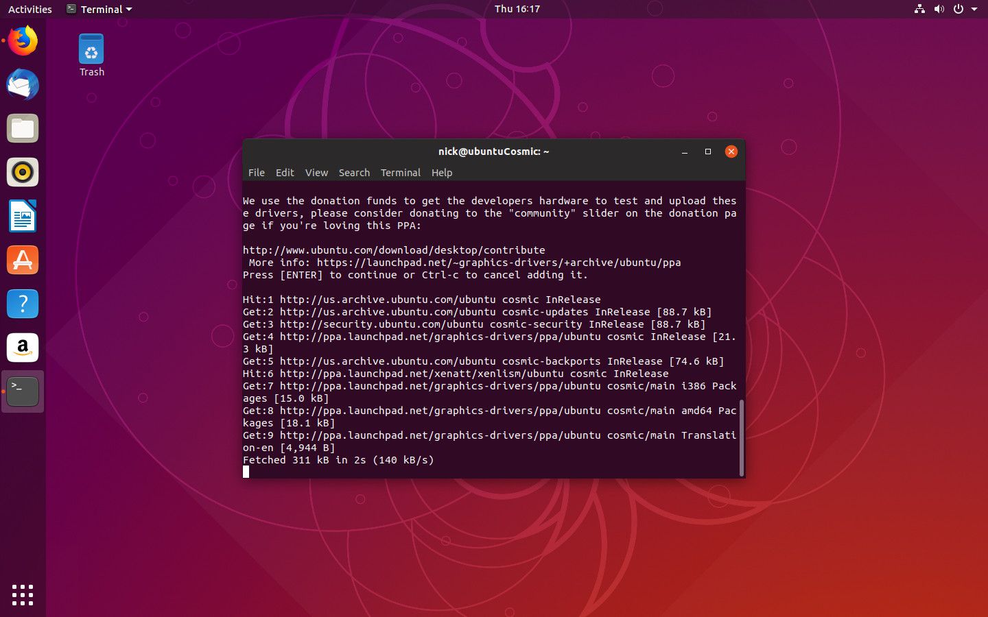 De grafische PPA toevoegen aan Ubuntu