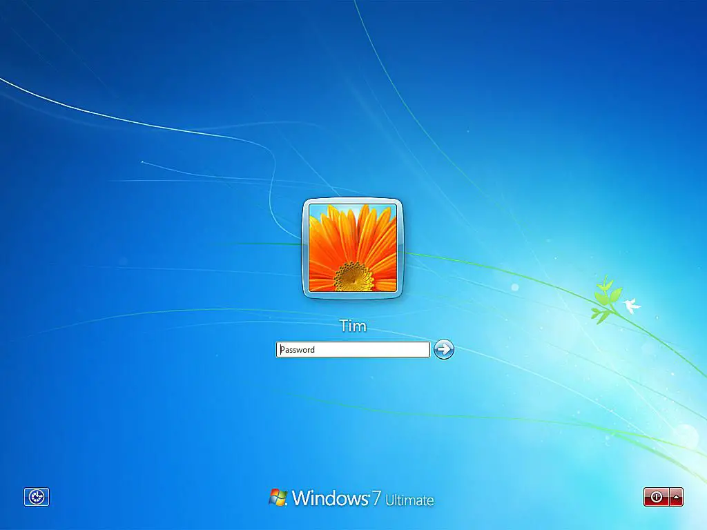 Windows 7-aanmeldingsscherm