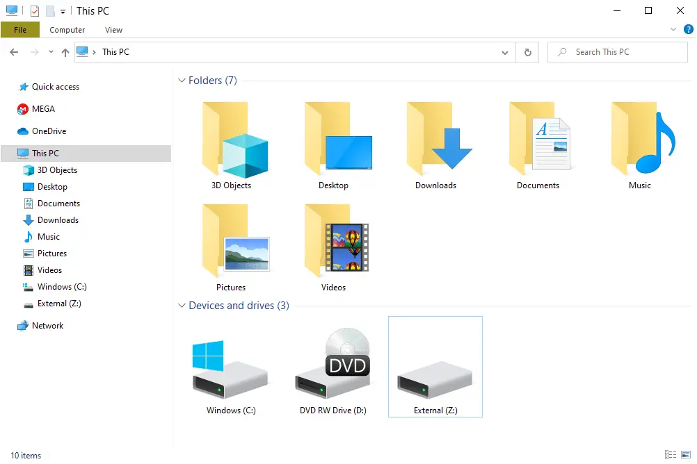 Windows 10 Dit pc-scherm