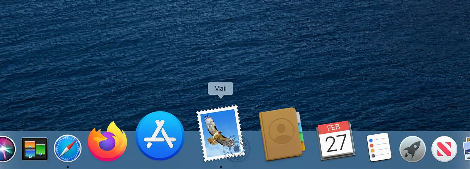 Mac Dock met e-mailpictogram