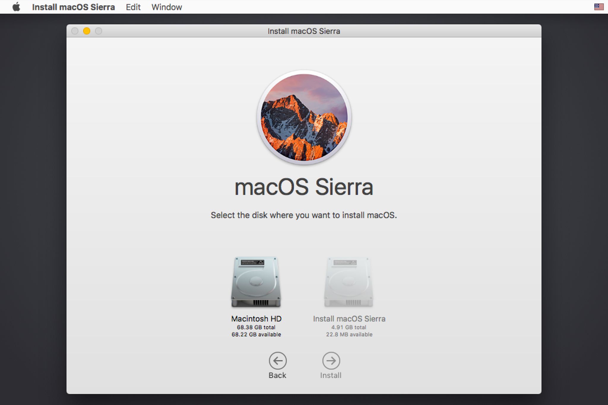 macOS-installatieprogramma's schijfoptie kiezen