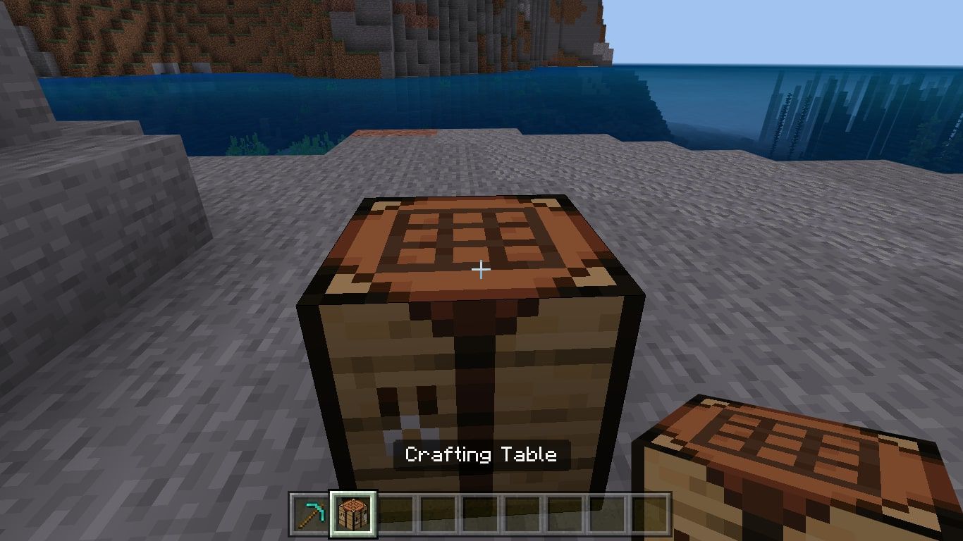 Een knutseltafel in Minecraft
