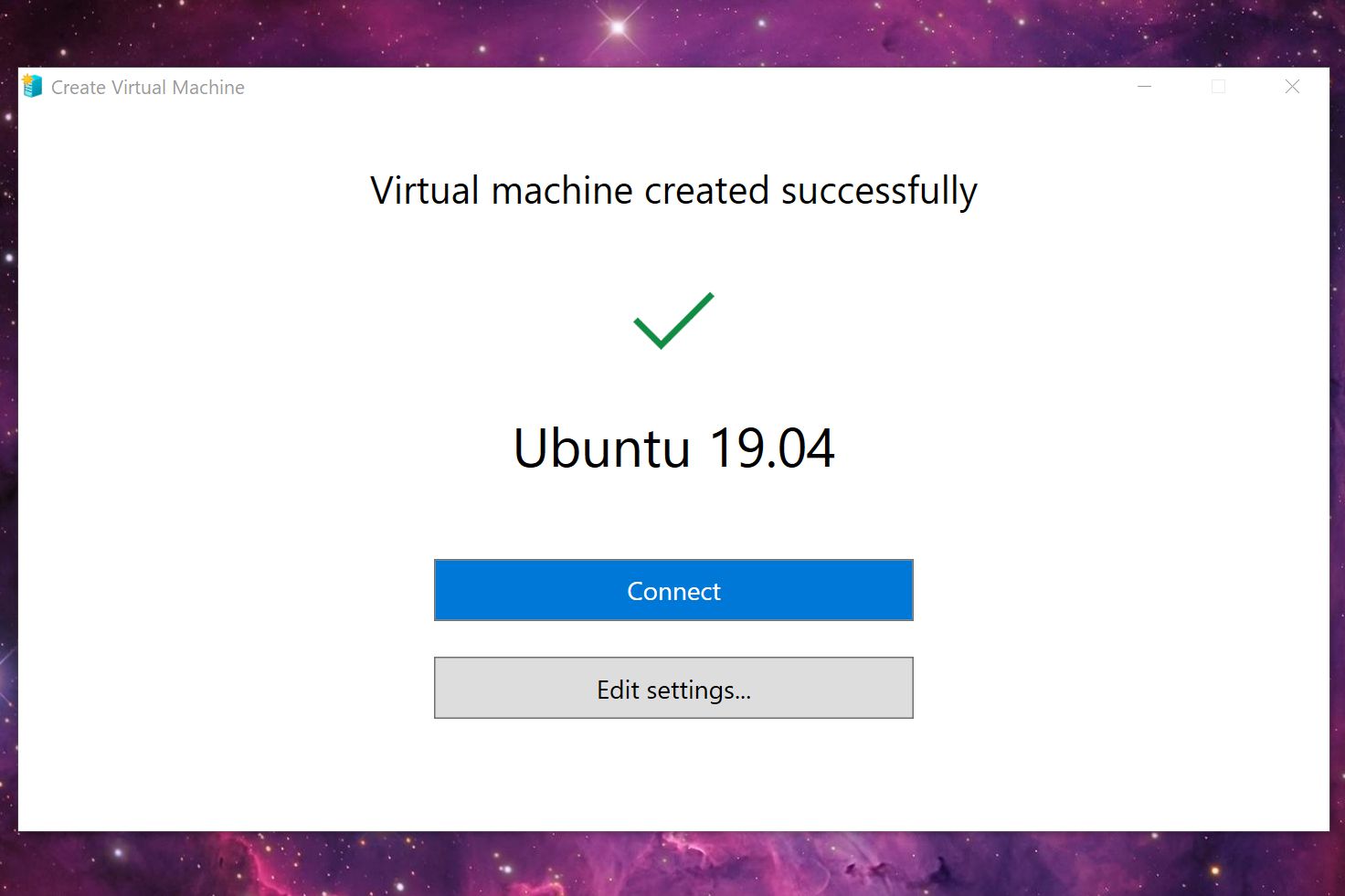 Verbind Ubuntu Virtual Machine Hyper-V