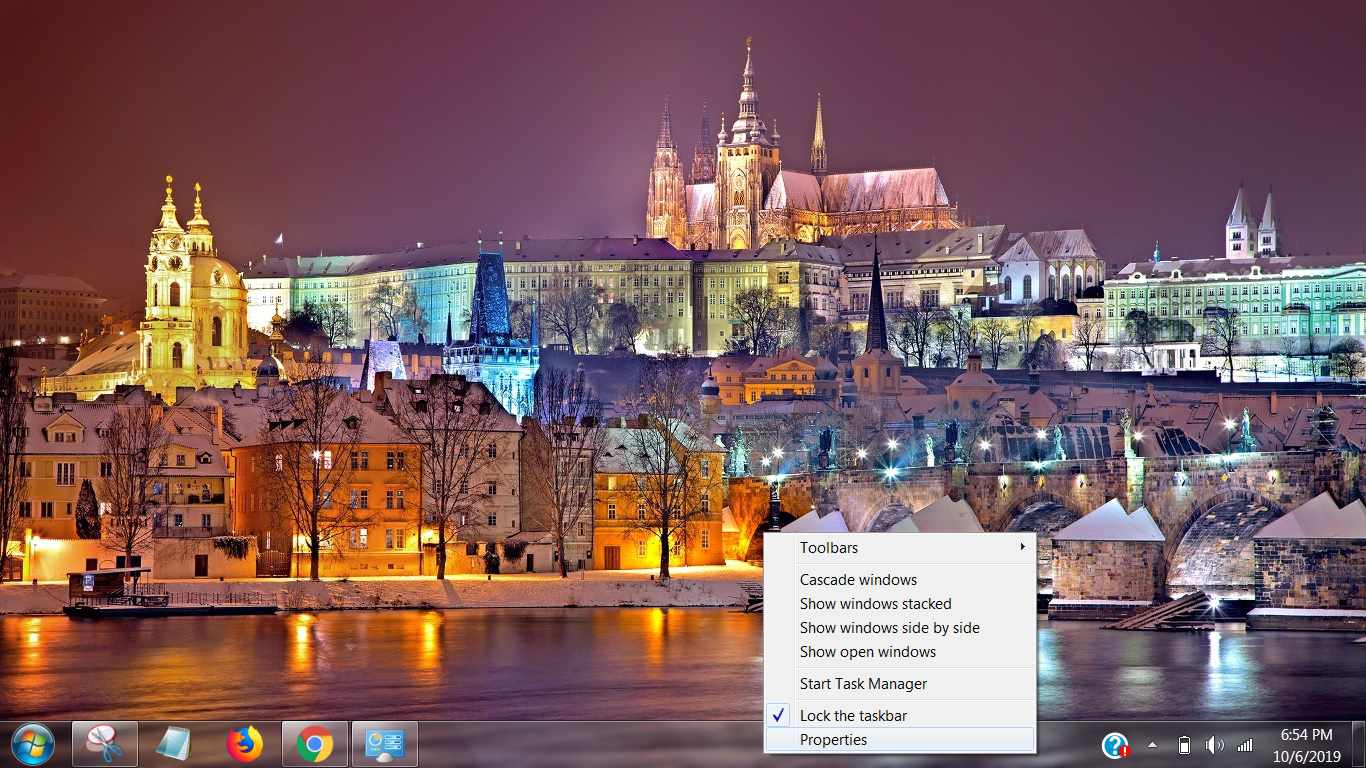 Schermafbeelding met taakbalk in Windows 7