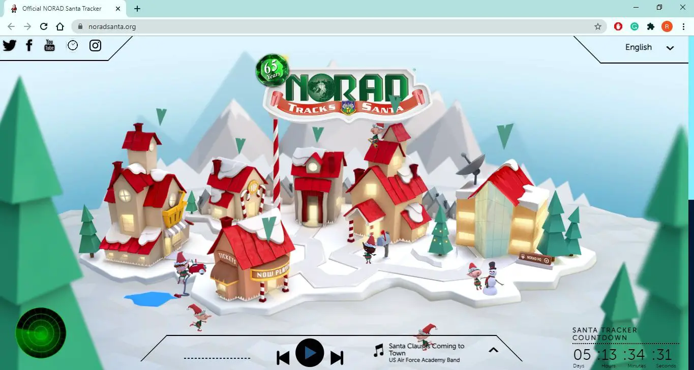 NORAD Santa Tracker-website