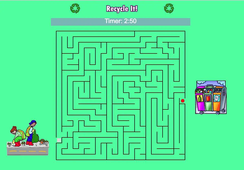 Recycle It Maze Earth Day Game
