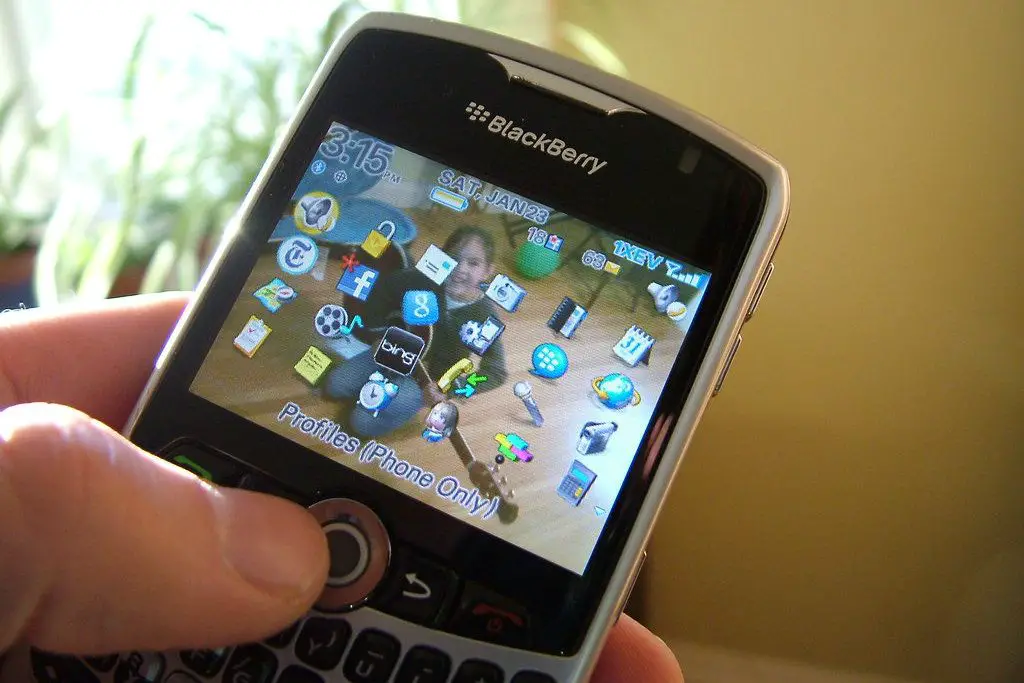 Blackberry-telefoon met apps