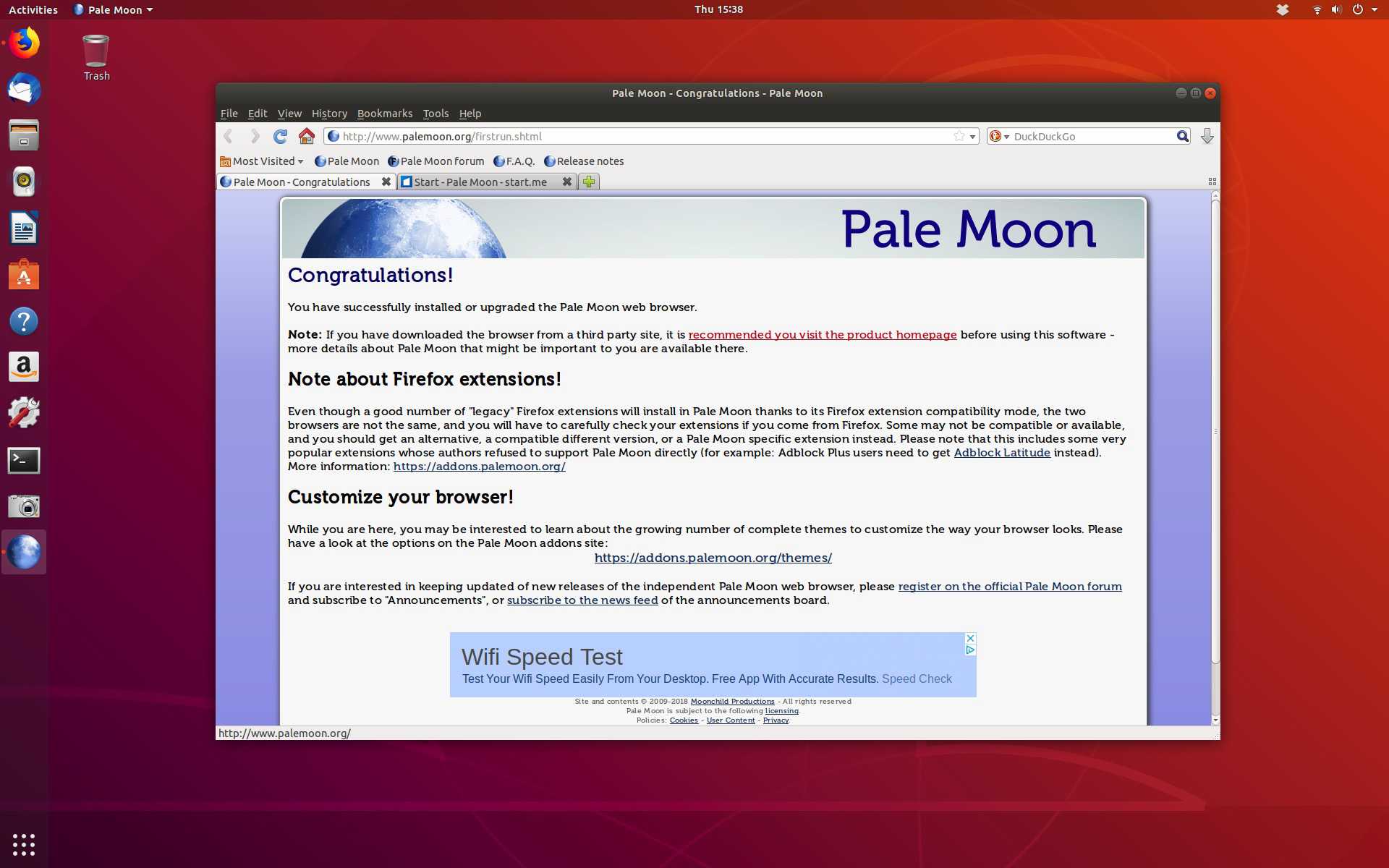 Pale Moon-webbrowser