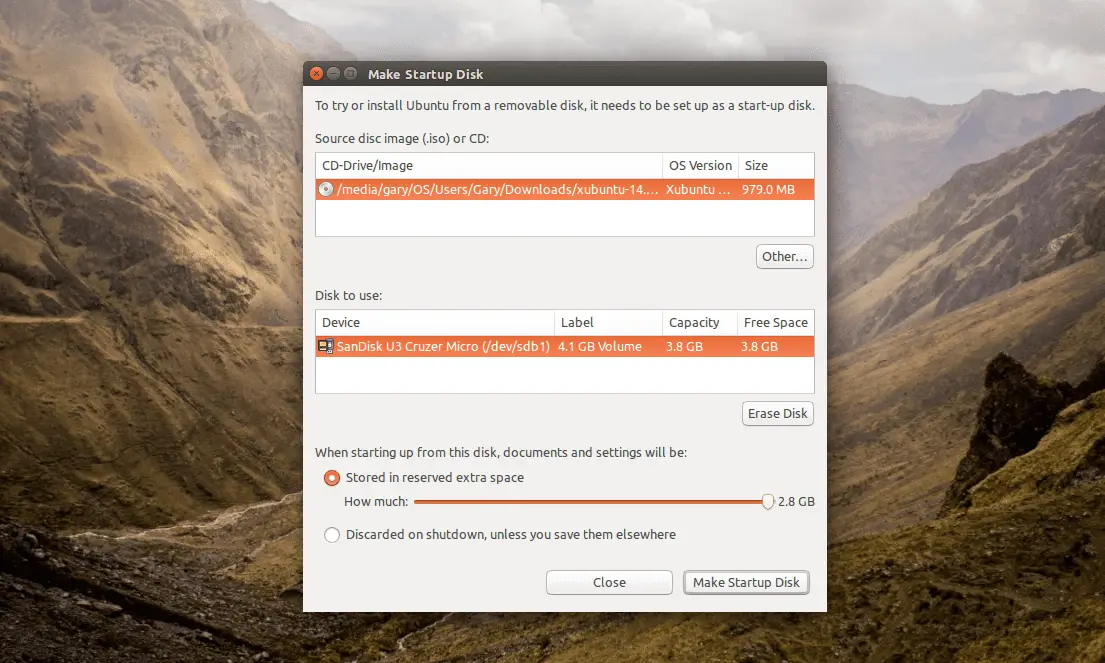 Ubuntu-opstartschijfmaker