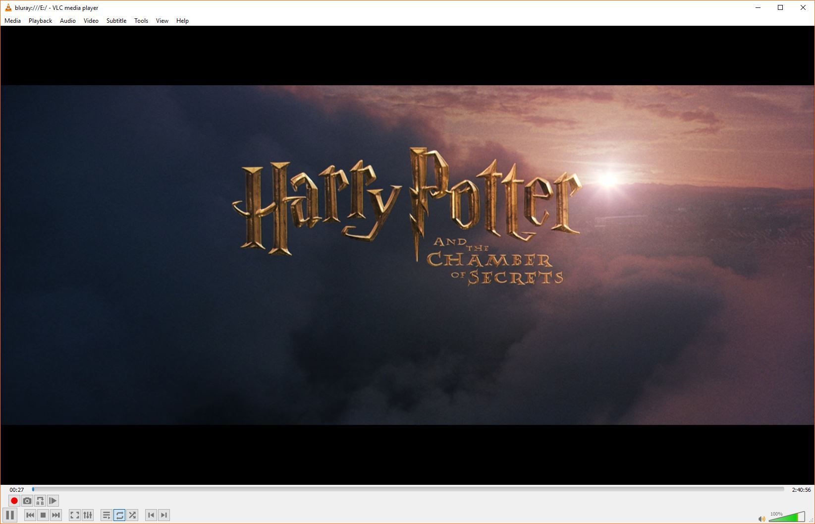 Een screenshot van een Blu-ray die wordt afgespeeld in VLC op Windows 10.