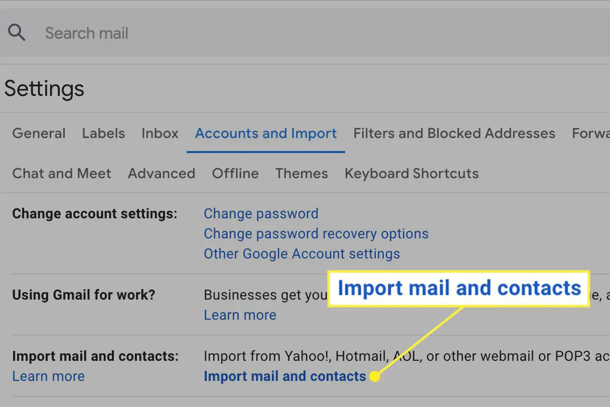 Link e-mail en contacten importeren
