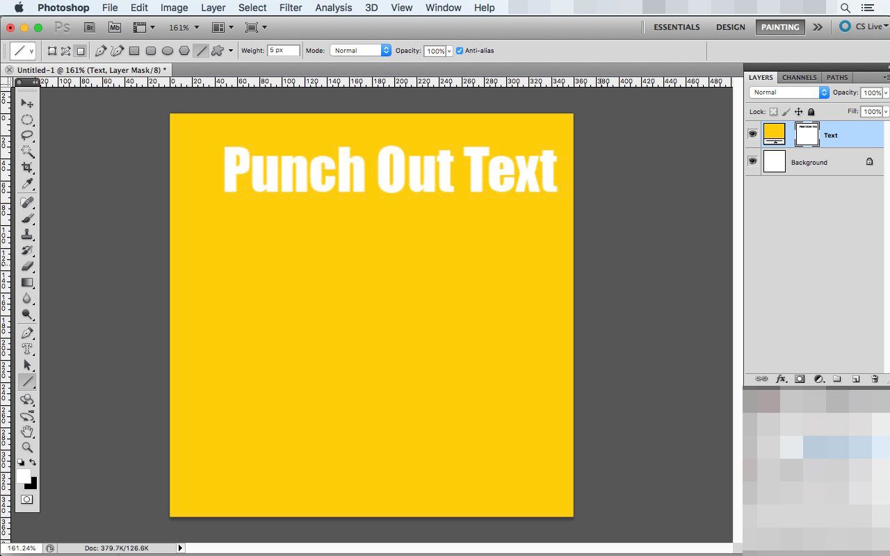 Een tekst punch-out in Photoshop