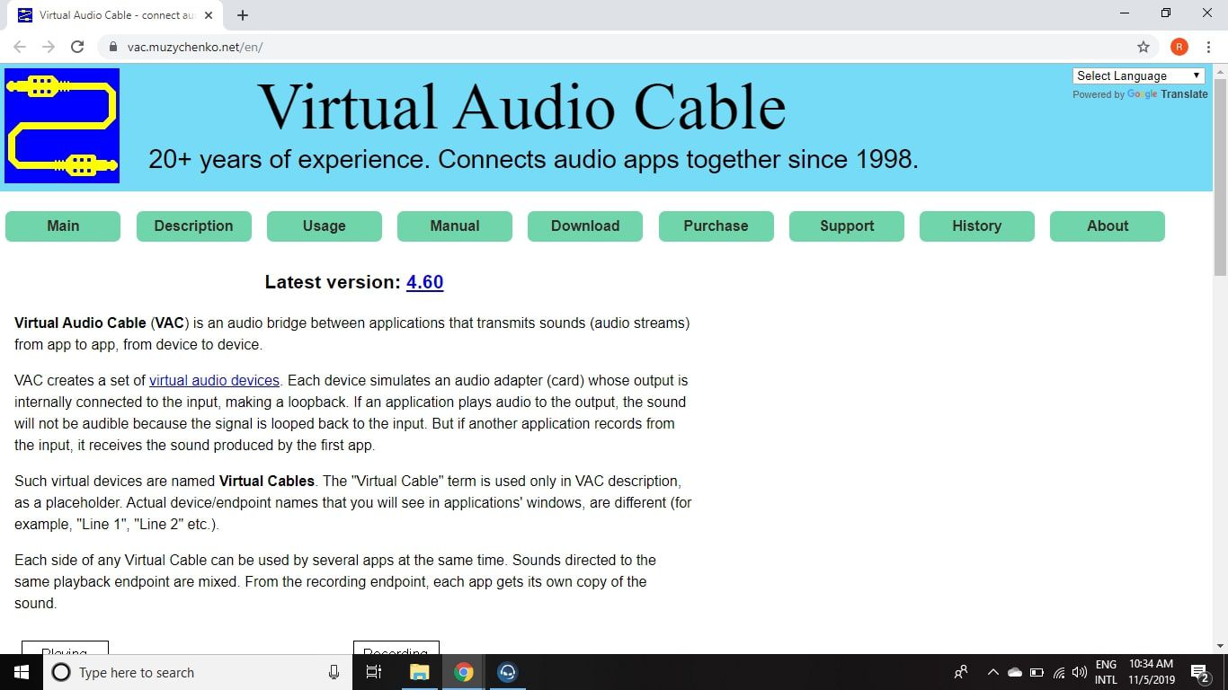 Download en installeer Virtual Audio Cable (VAC).