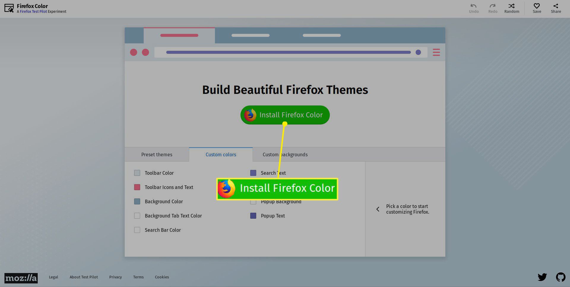 Installeer de Firefox Color-add-on