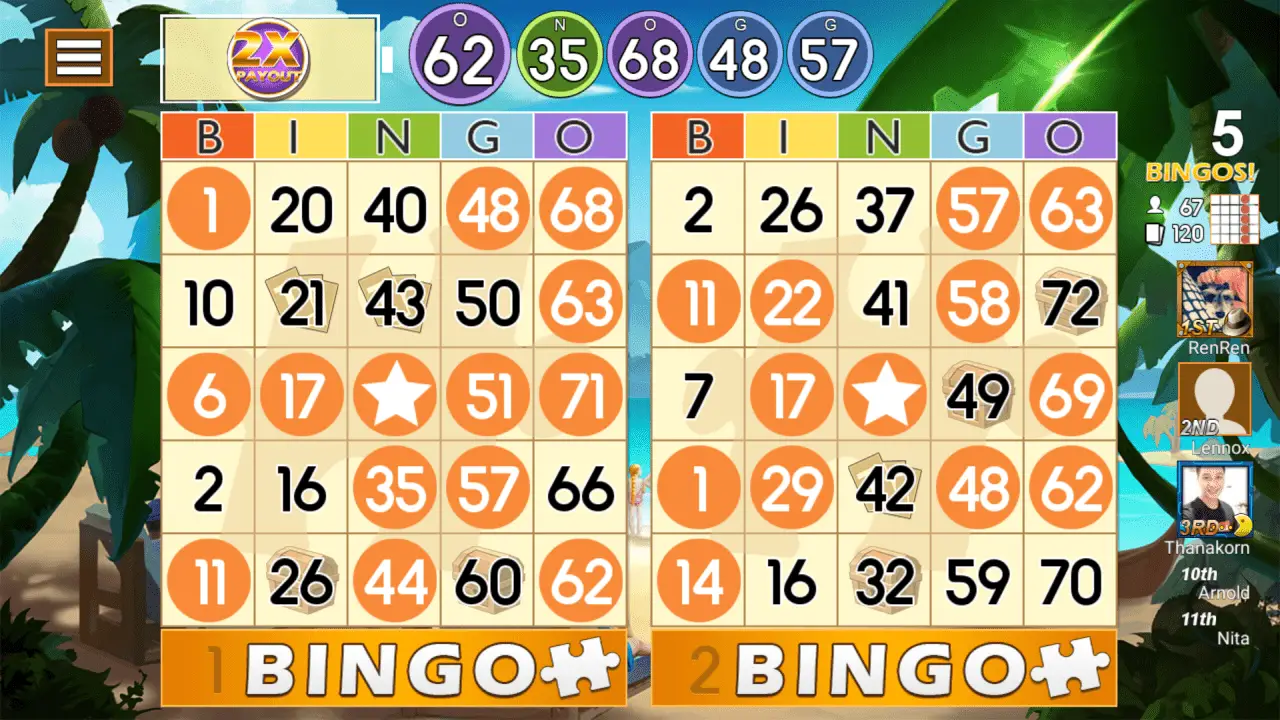 Screenshot van het spelen van Bingo Blaze op Android