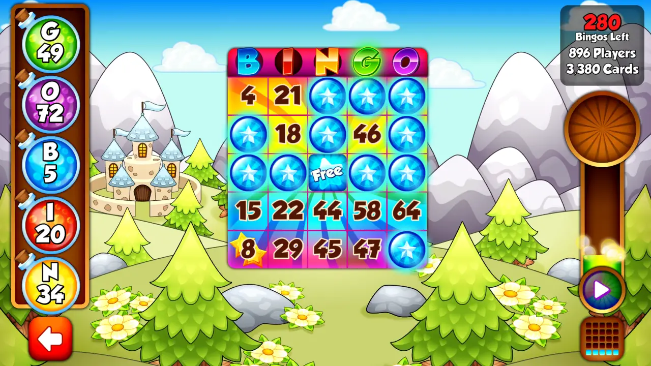 Screenshot van het spelen van Bingo Story in Android