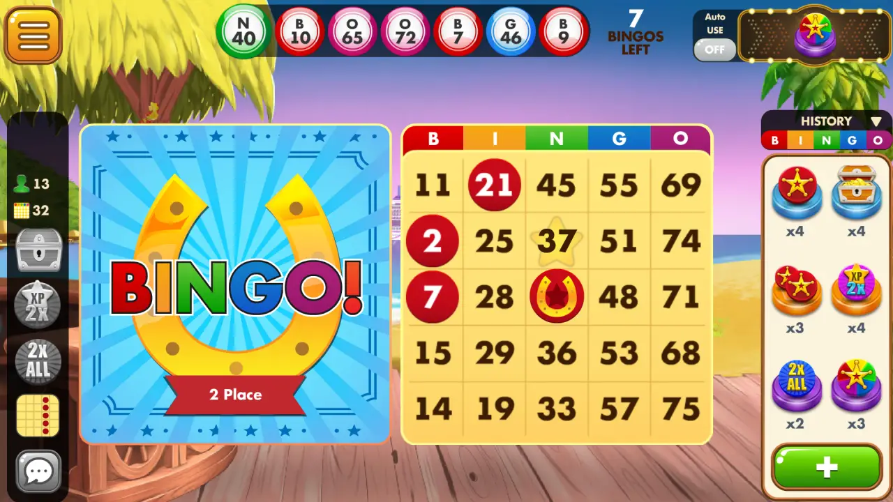 Screenshot van het spelen van Bingo Country Games
