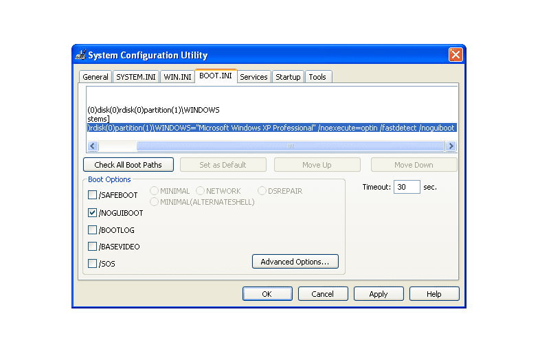 system configuration utility noguiboot windows xp 5a81c23b6edd6500368d73bb
