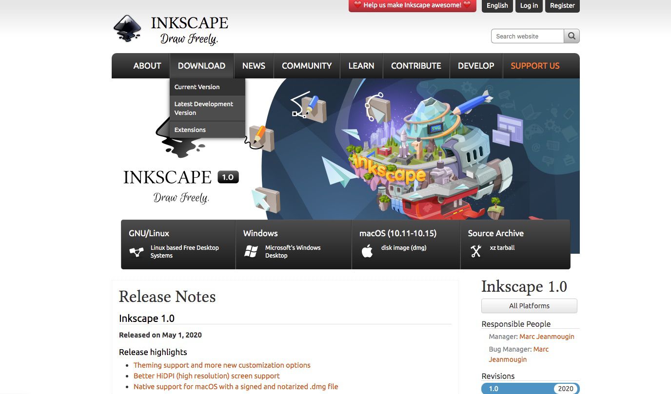 Download Inkspace van de Inkspace-website