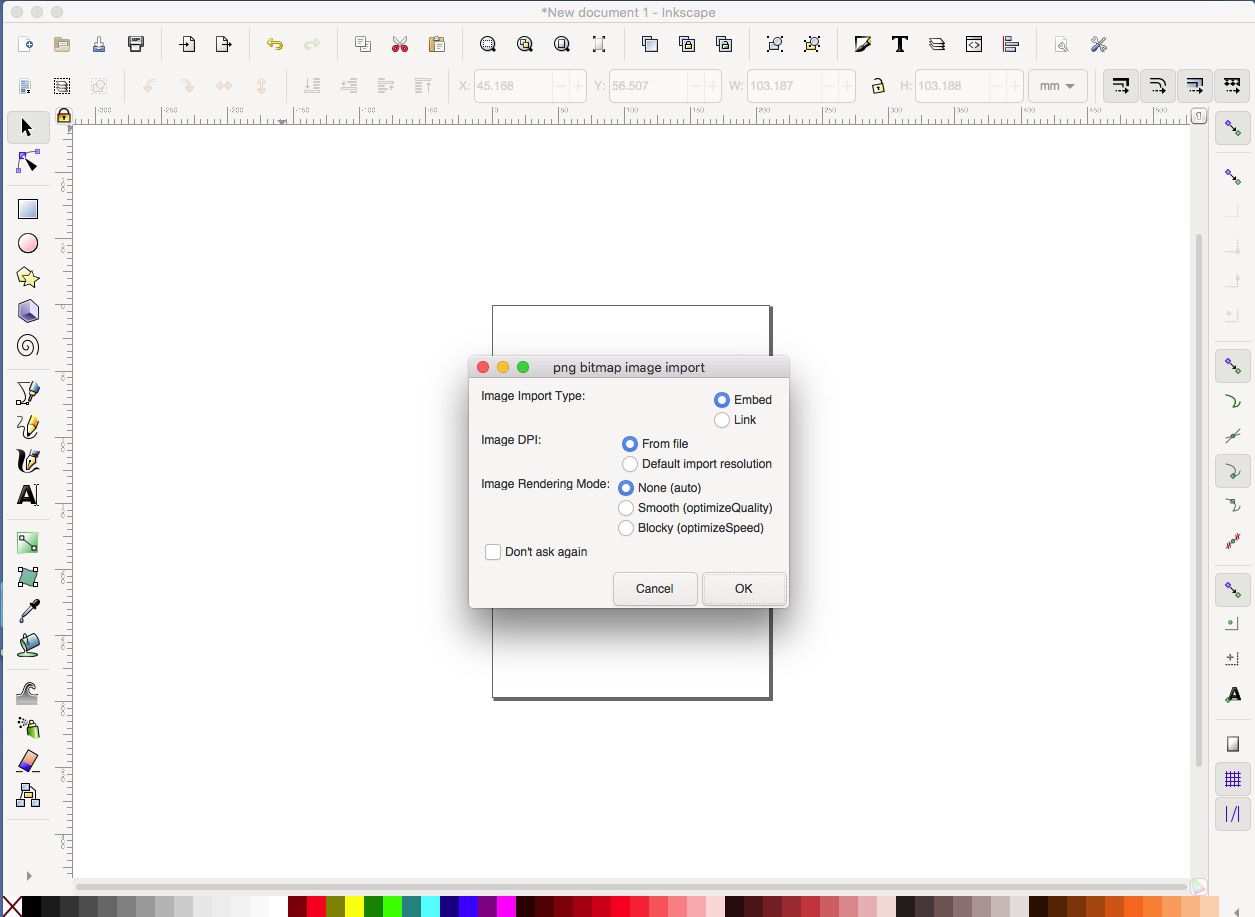 Selecteer het Inkscape-logo en selecteer vervolgens OK
