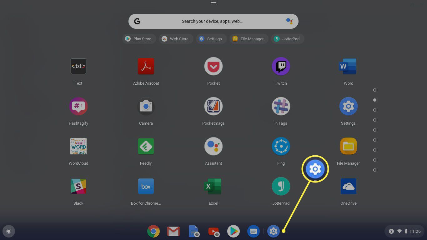 Apps bekijken op Chromebook.