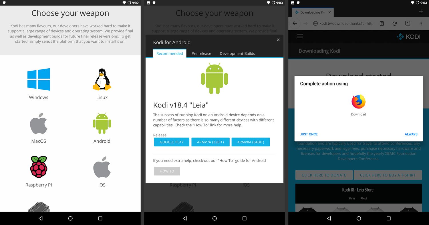 Android-download Kodi APK