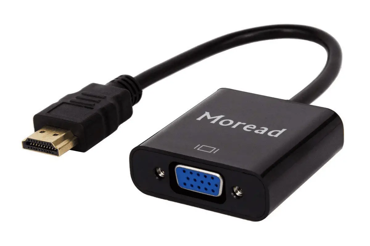 Adapter om een ​​VGA-kabel aan te sluiten op een HDMI-computer