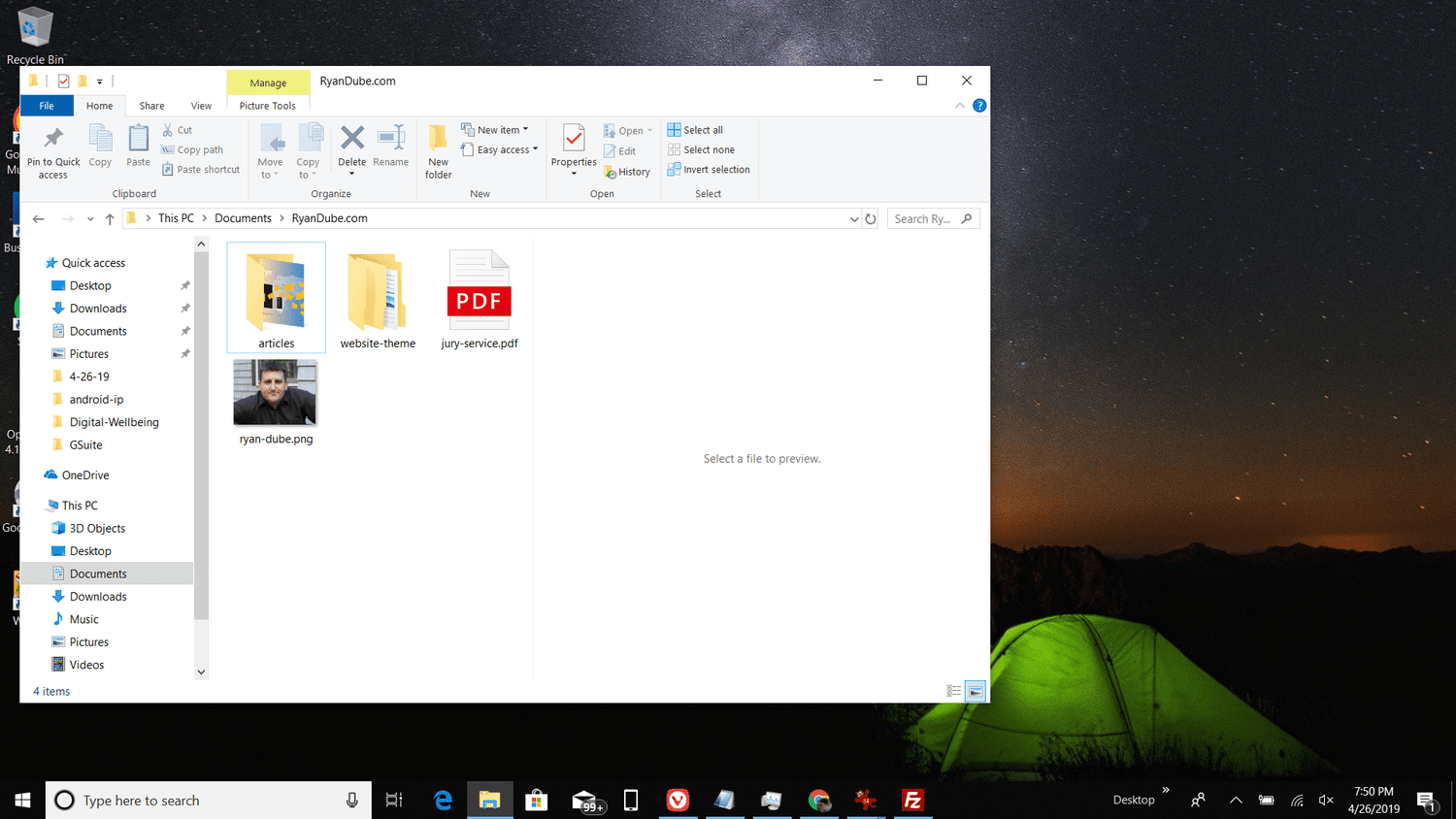 Screenshot van het openen van Windows Verkenner met bijlagebestand