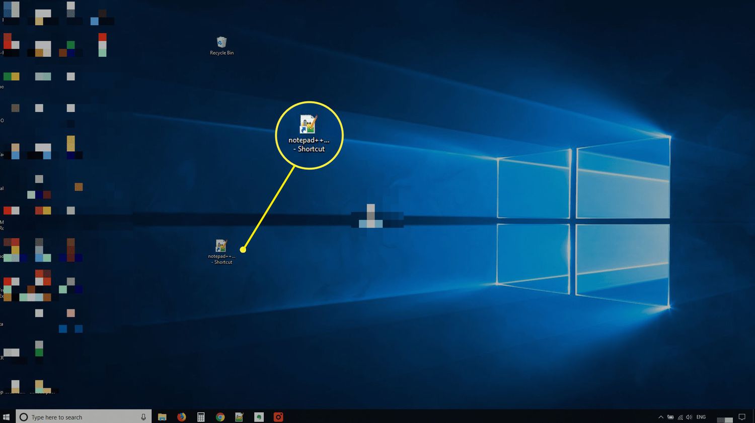 Nieuwe snelkoppeling op Windows 10 Desktop